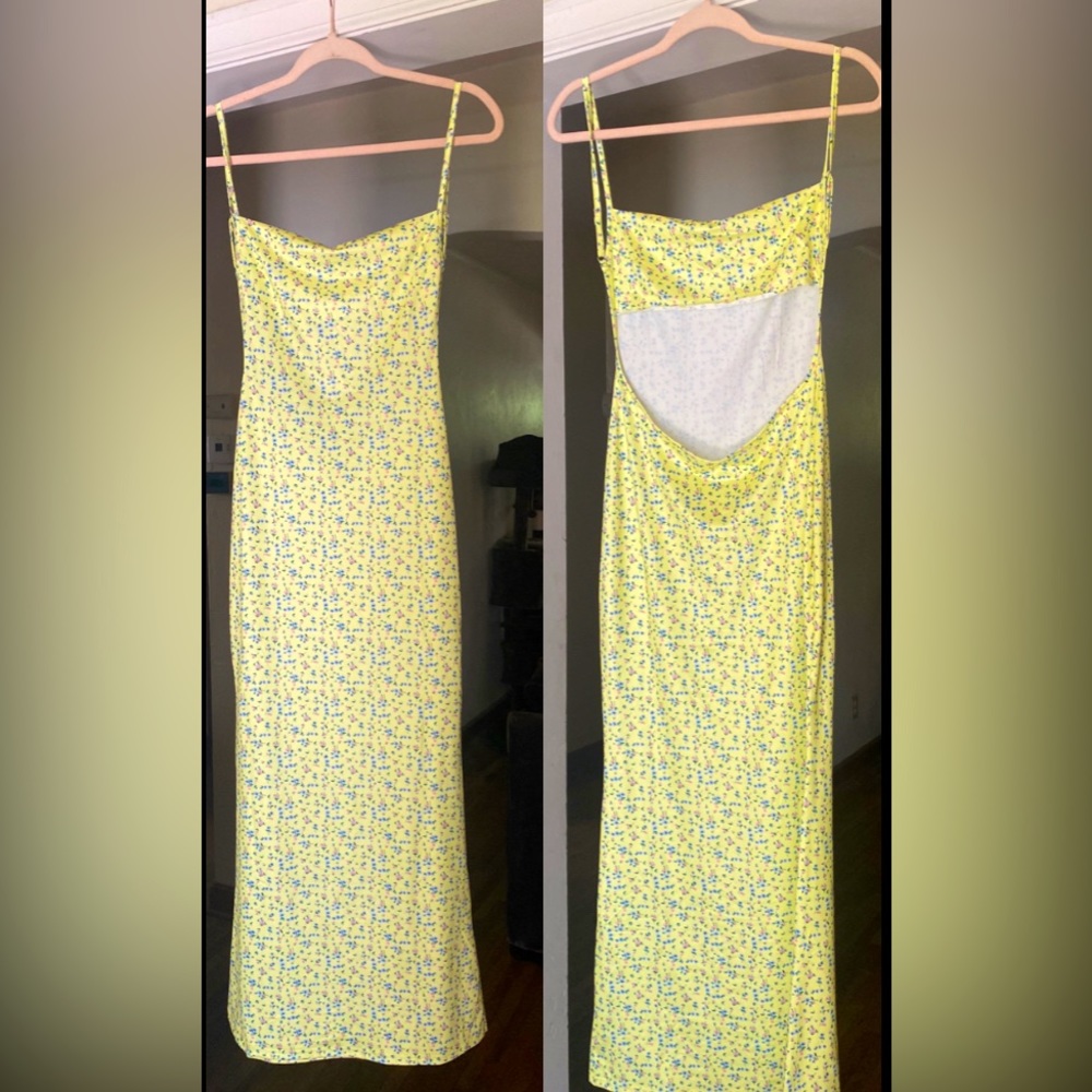 Floral Backless Dress